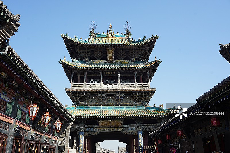 山西平遥古城市楼图片素材