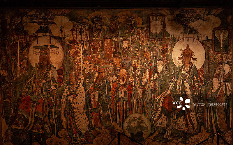 山西运城永乐宫壁画图片素材