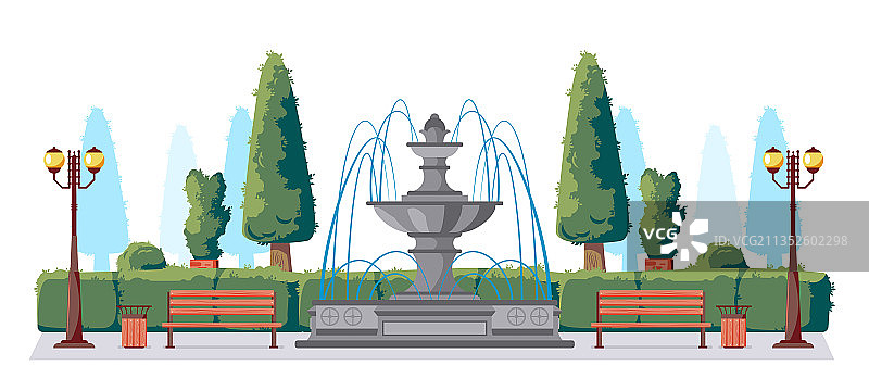 公园风景构成图片素材
