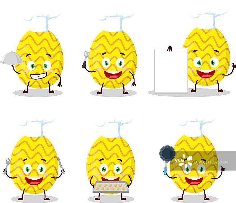 黄色复活节彩蛋卡通形象图片素材