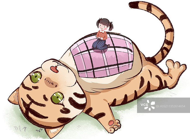 老虎躺着睡觉的图片图片素材