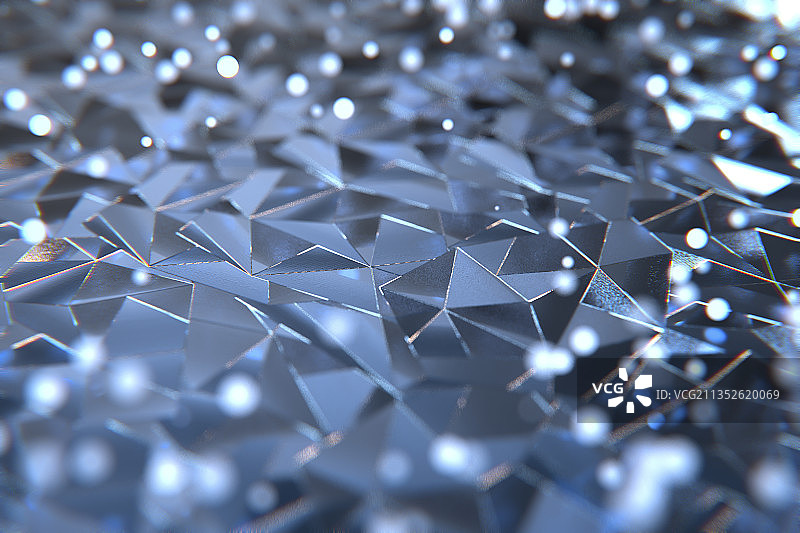 几何方块和粒子科技海报图片素材