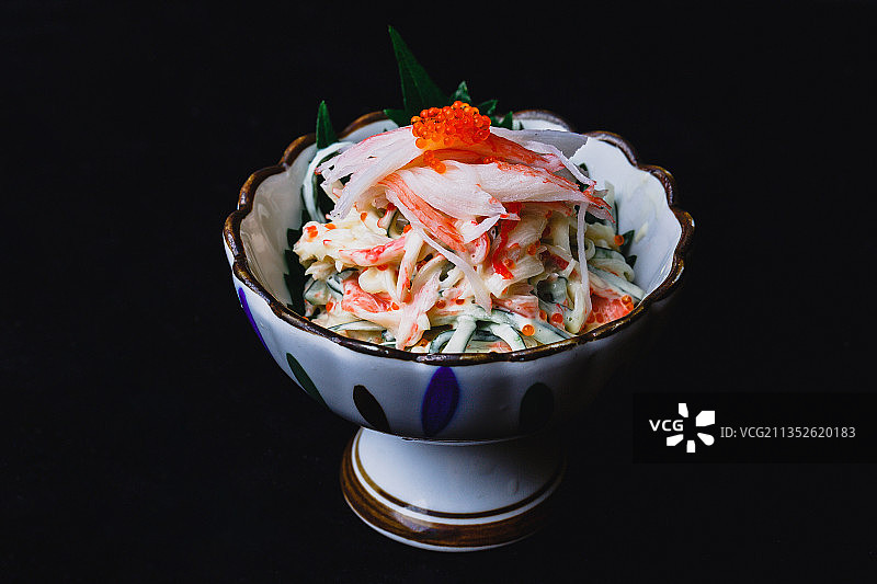 蟹柳，沙拉，螃蟹，帝王蟹，蟹腿图片素材