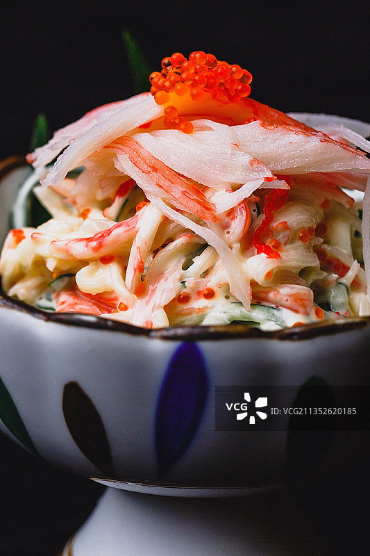 蟹柳，沙拉，螃蟹，帝王蟹，蟹腿图片素材