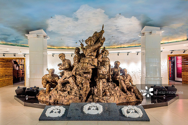 中国辽宁沈阳抗美援朝烈士纪念馆内景图片素材