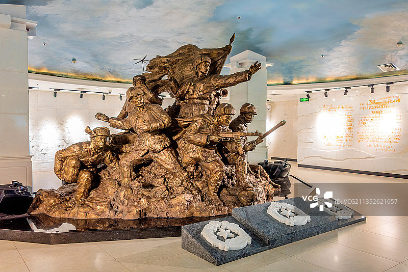 中国辽宁沈阳抗美援朝烈士纪念馆内景图片素材