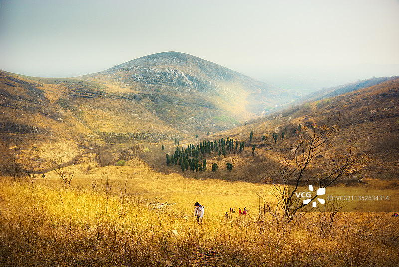 无限秋光+安徽省宿州市萧县官桥镇沈峪村。攀登的路上，能看到云图片素材