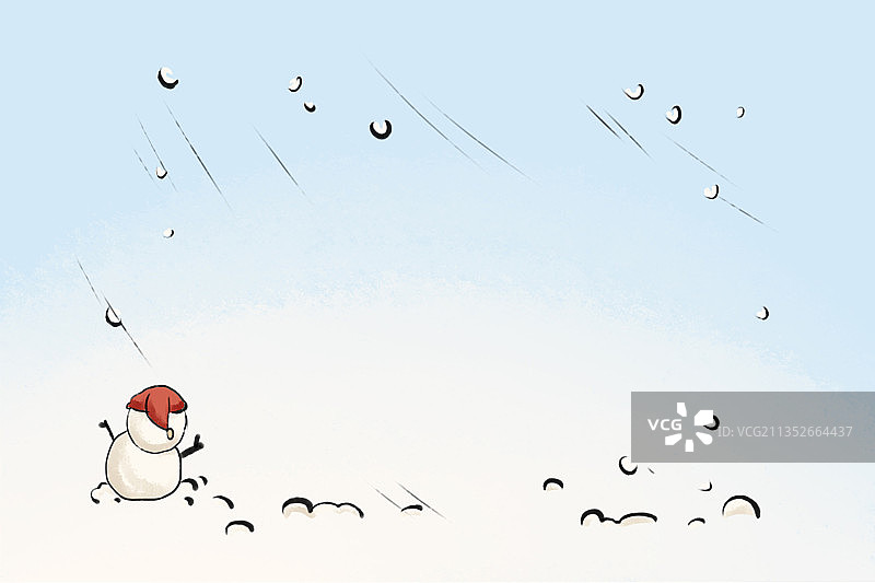 下雪雪人小雪场景图片素材