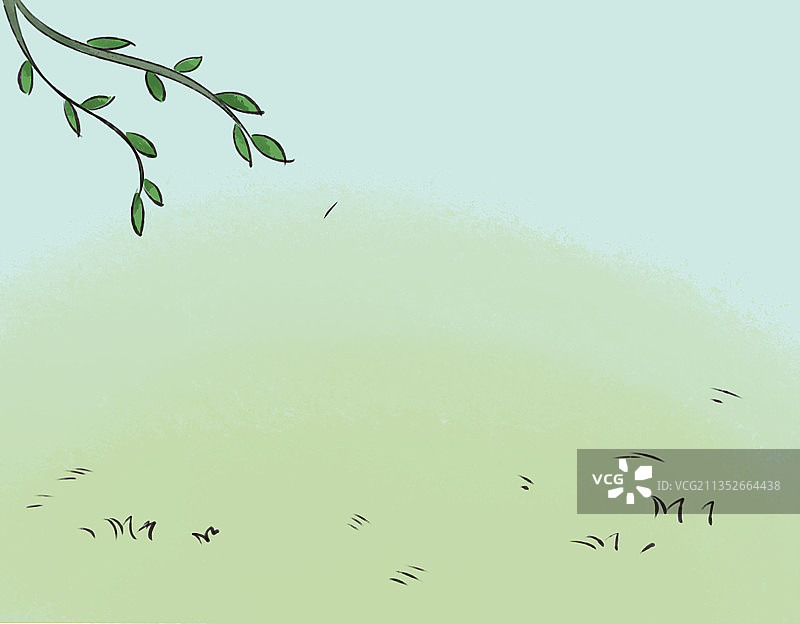 万物复苏春天柳树抽芽场景图图片素材