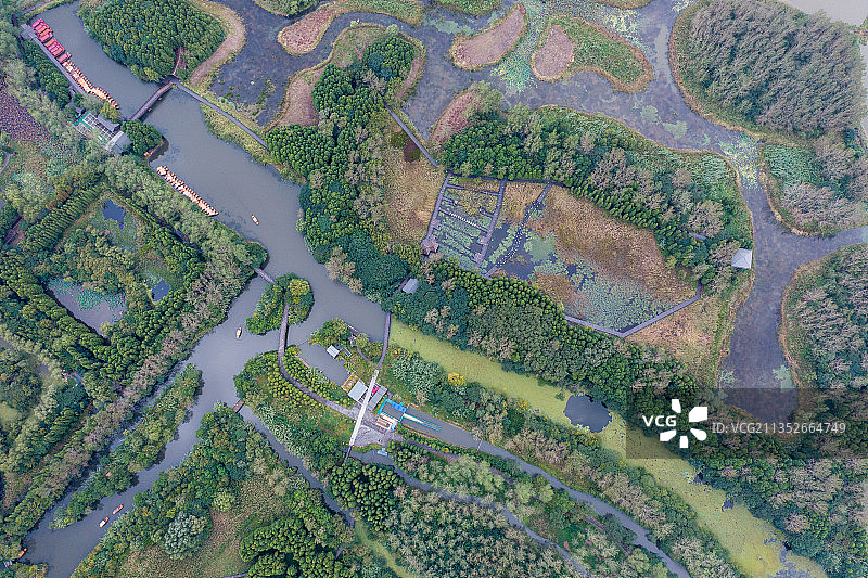 江苏省泰州市溱湖国家湿地公园图片素材