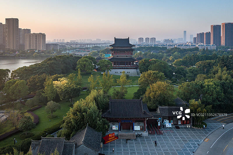 江苏省泰州市凤城河望海楼景区图片素材