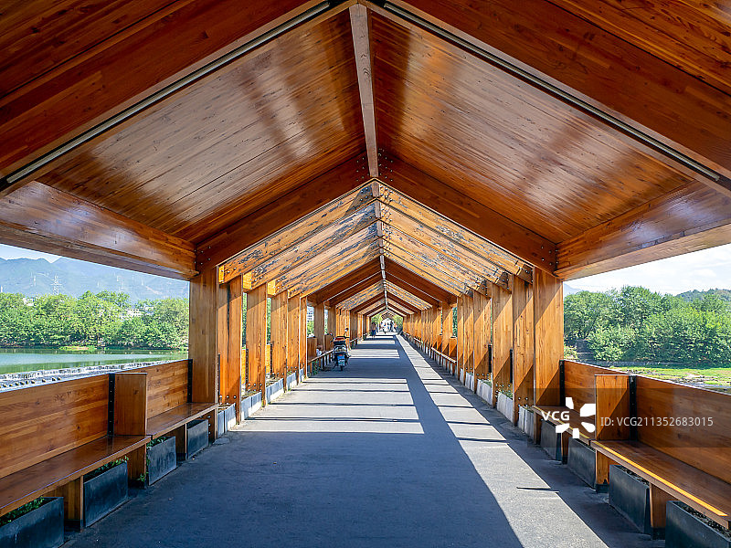 浙江丽水松阳县石门驿站廊桥图片素材