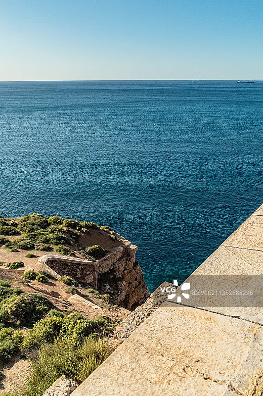 西班牙穆尔西亚卡塔赫纳晴空海景图片素材