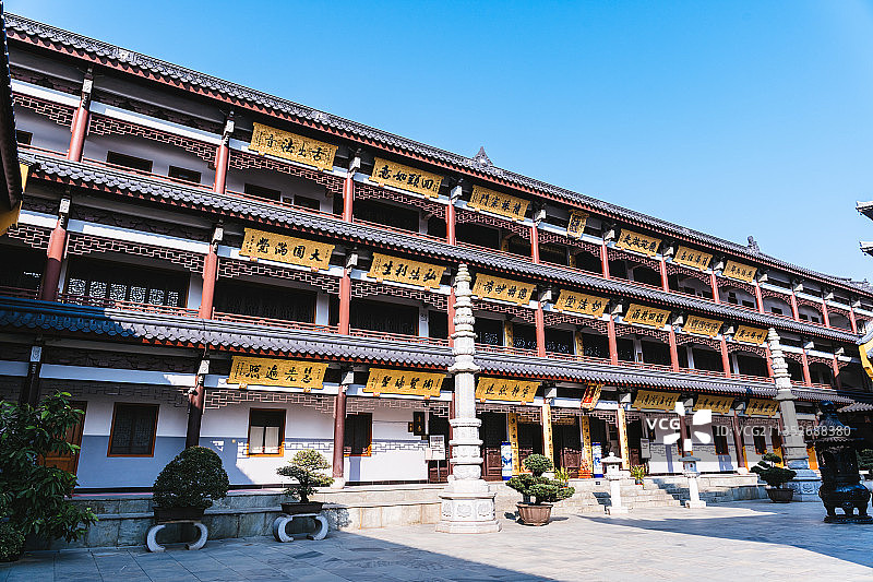 浙江宁波宁海西店广德寺建筑风光图片素材