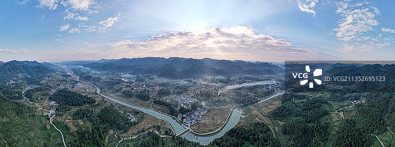 贵州省遵义市凤冈县土溪镇大连村农村风光图片素材