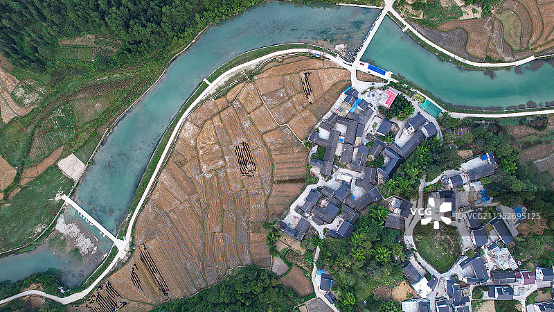 贵州省遵义市凤冈县土溪镇大连村农村风光图片素材