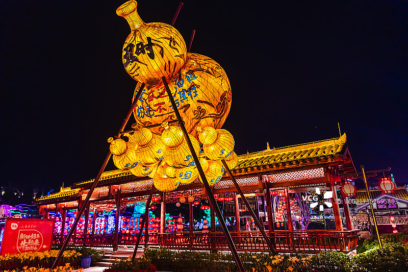 中国灯城四川自贡彩灯灯会图片素材