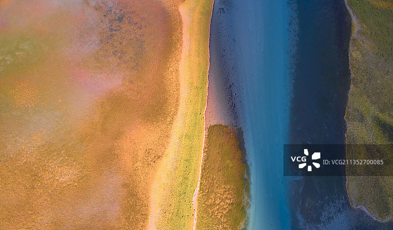 莲花湖月亮海的秋景图片素材