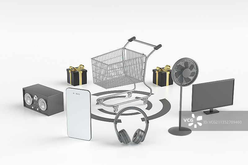 3d渲染的电商题材图片图片素材