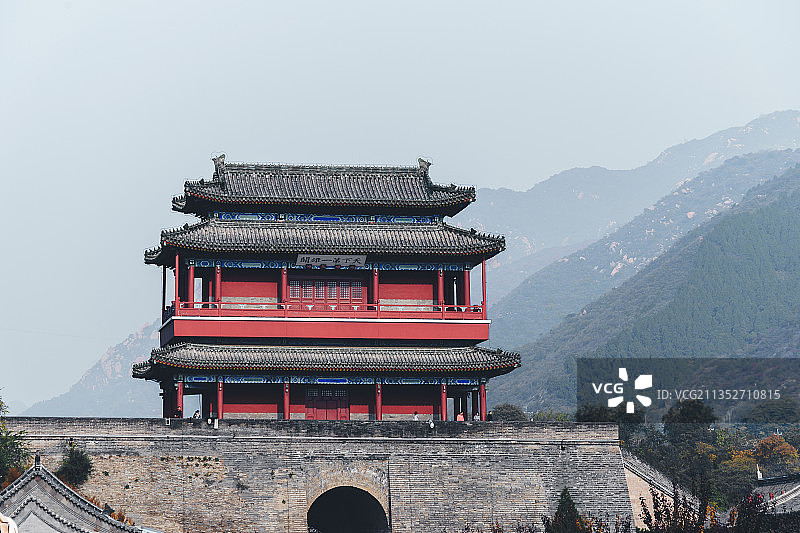 天下第一雄关+北京市昌平区南口镇居庸关长城图片素材