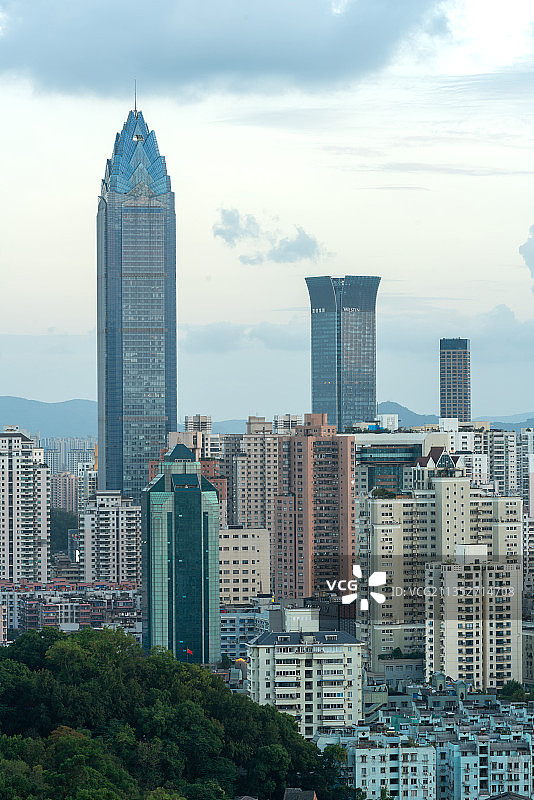 温州世贸中心大厦城市风光夜景图片素材