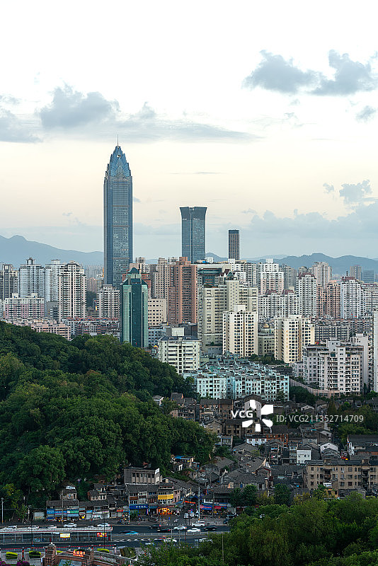 温州世贸中心大厦城市风光夜景图片素材