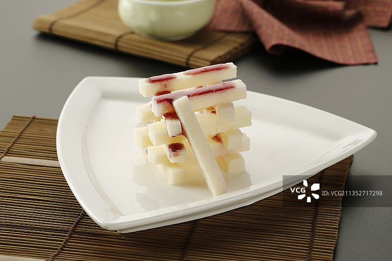 蓝莓山药、甜品、点心、山药、蓝莓、图片素材