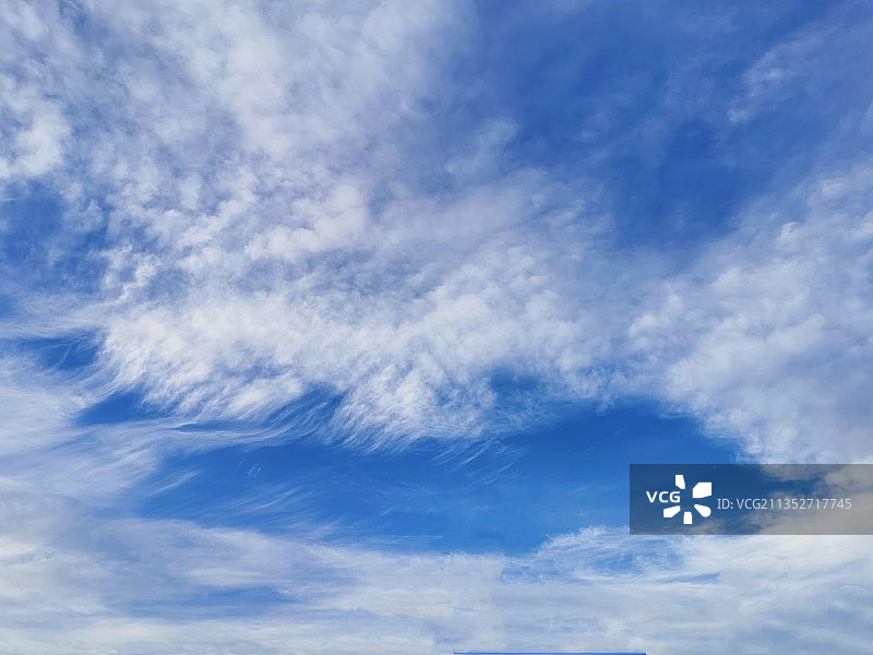 蓝天白云的眼睛图片素材