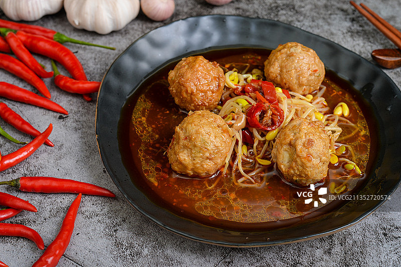 鱼香肉圆子图片素材