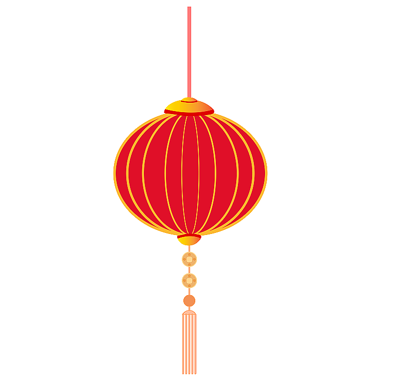 悬挂的红色灯笼元素图片素材