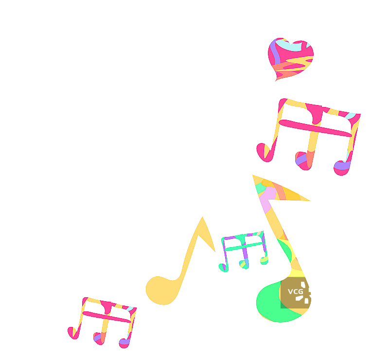 跳动的音乐音符元素图片素材