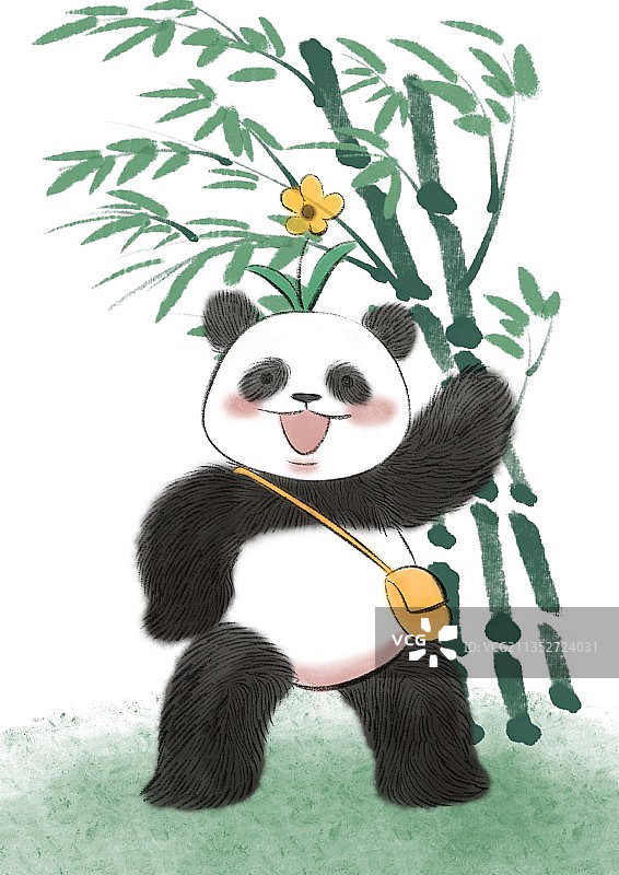 阳光熊猫图片素材