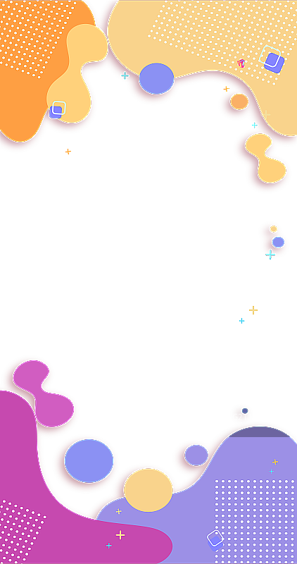 几何色彩色块的画框元素图片素材