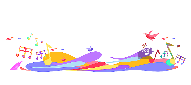 色块的波浪线条元素图片素材