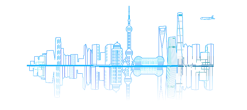上海城市建筑天际线的元素图片素材