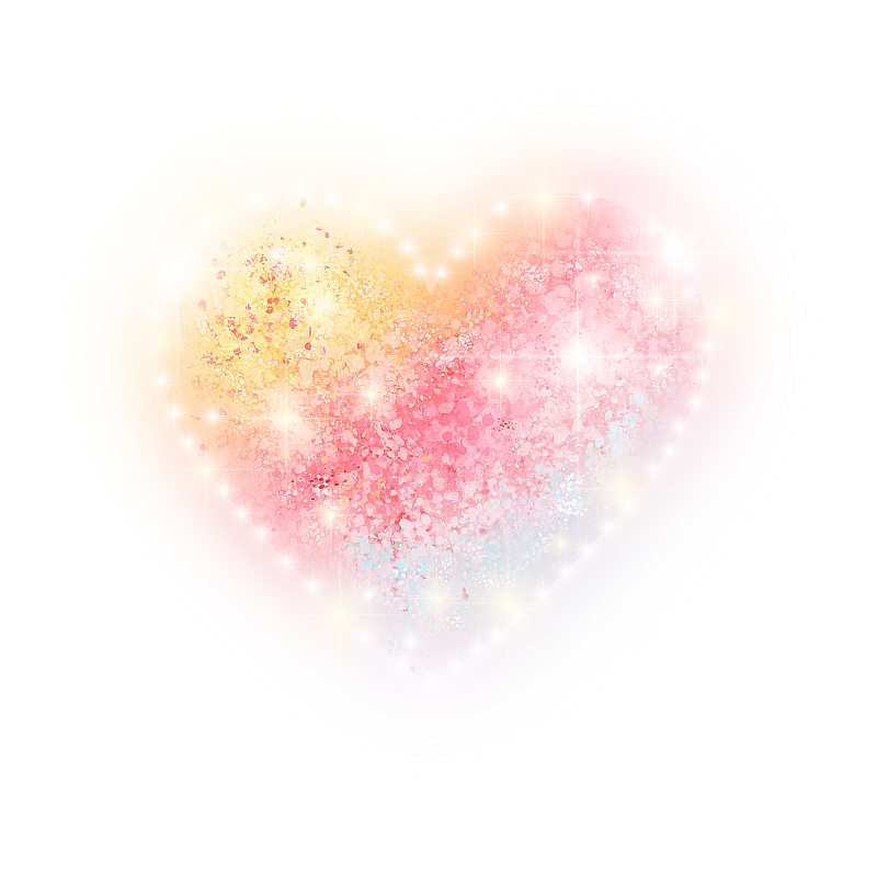 发光的爱心元素图片素材