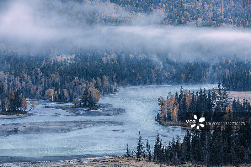 喀纳斯神仙湾图片素材