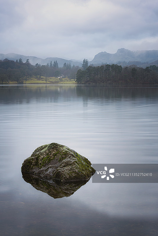 英国温德米尔湖光天色美景图片素材