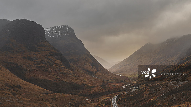 英国格兰科山脉的壮丽景色图片素材