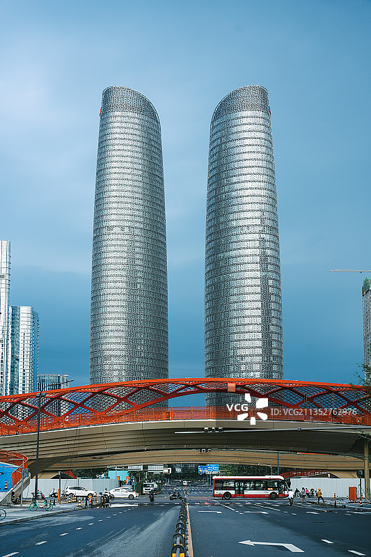 成都金融中心双塔图片素材