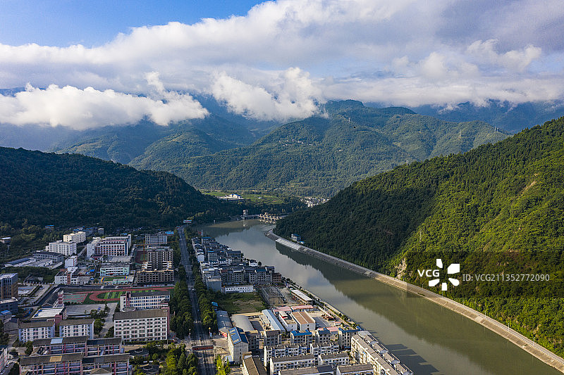航拍四川绵阳平武县风光图片素材