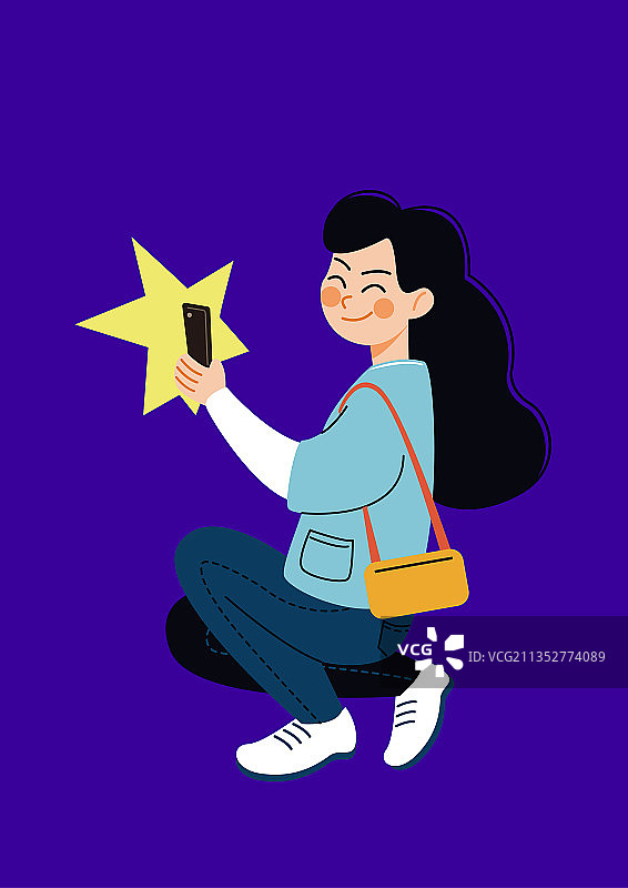 矢量拍照女人图片素材