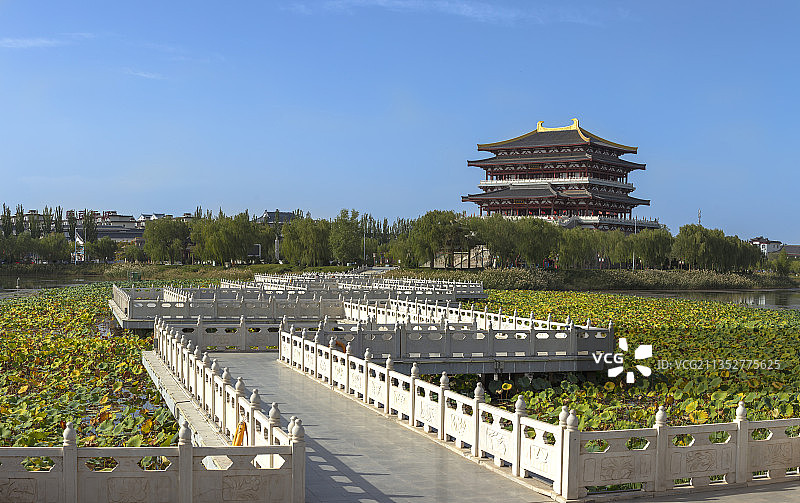 银川灵武西湖公园图片素材