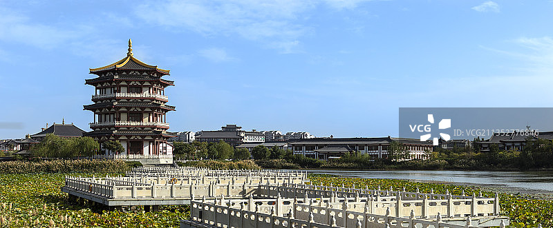 银川灵武西湖公园图片素材