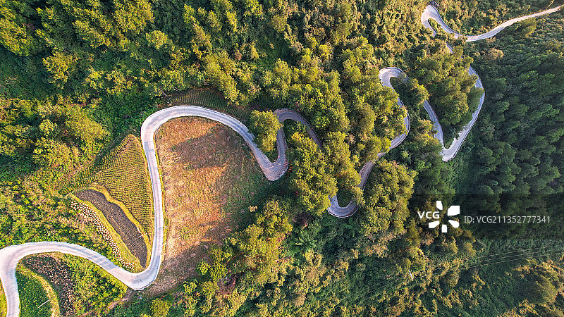 贵州遵义凤冈农村公路图片素材