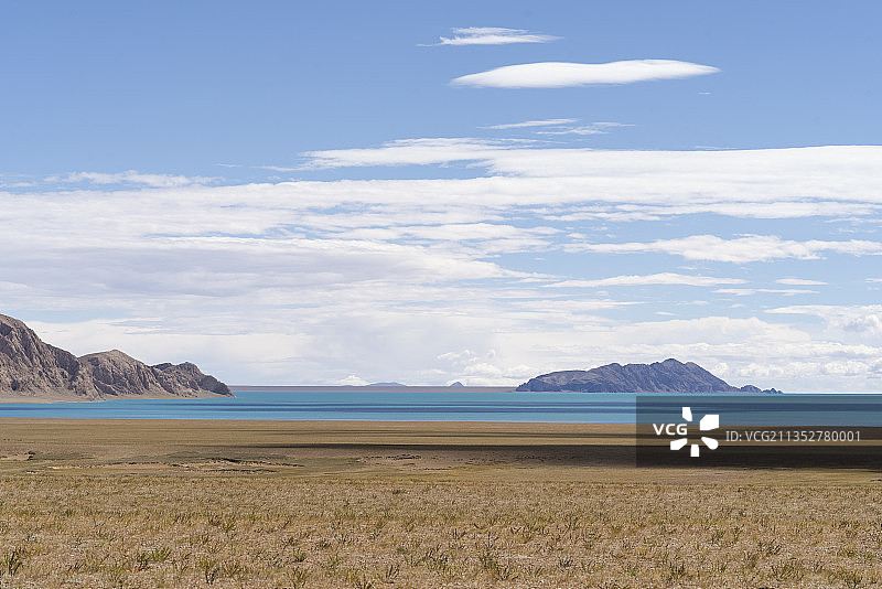 西藏最大湖泊色林措风光，人间天堂圣湖色林错图片素材