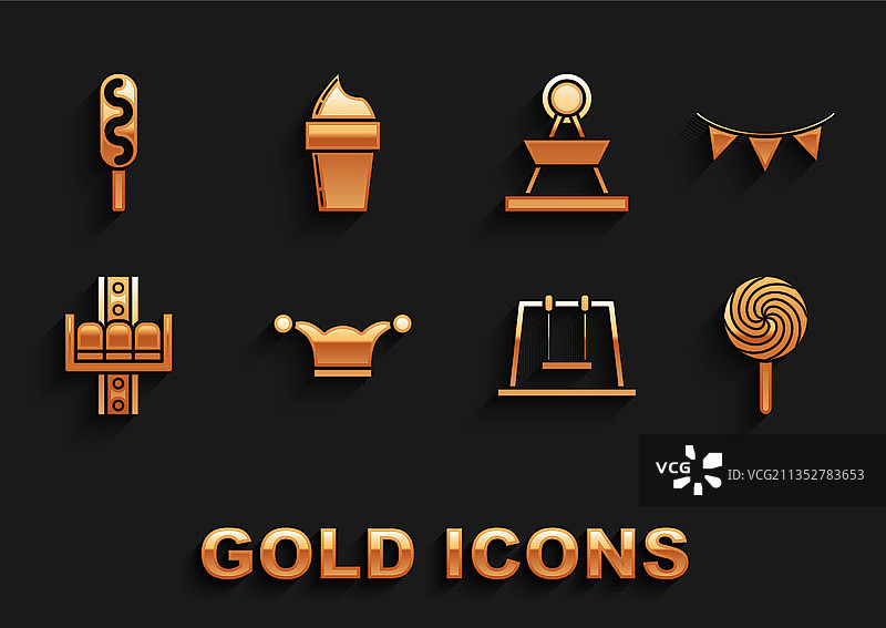 带铃铛的弄臣帽子狂欢彩带旗帜合集图片素材