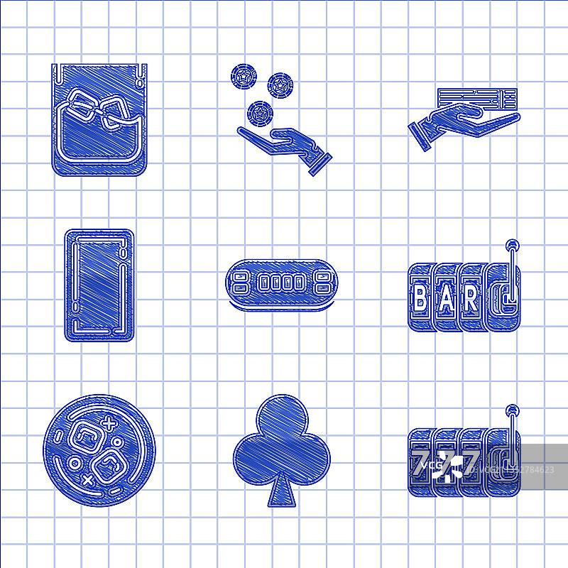 扑克桌梅花扑克牌套装图片素材