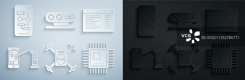 无人机与运动相机软件网页套装图片素材