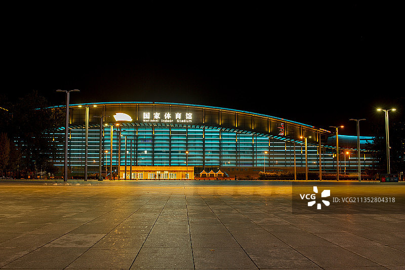 北京奥林匹克公园夜景图片素材